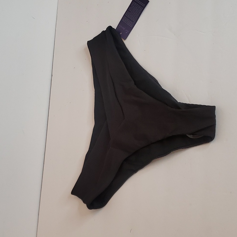 🤯3/$12 Leoparts Black High Waisted Bikini Bottom Size Large NWT